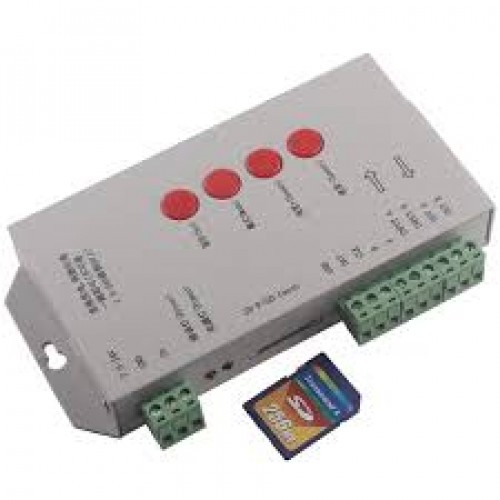 РАСПРОДАЖА Контроллер для пикселей PIXEL LED T-1000S DMX512 5V (SD карта в комплекте)